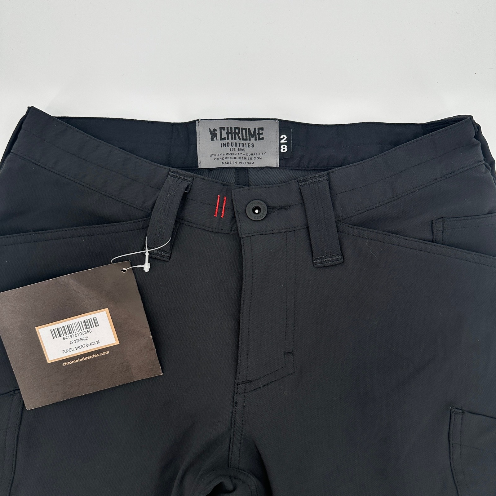 Chrome Industries Powell Engineered Cargo Shorts Mens 28 Black New — image 5 of 7